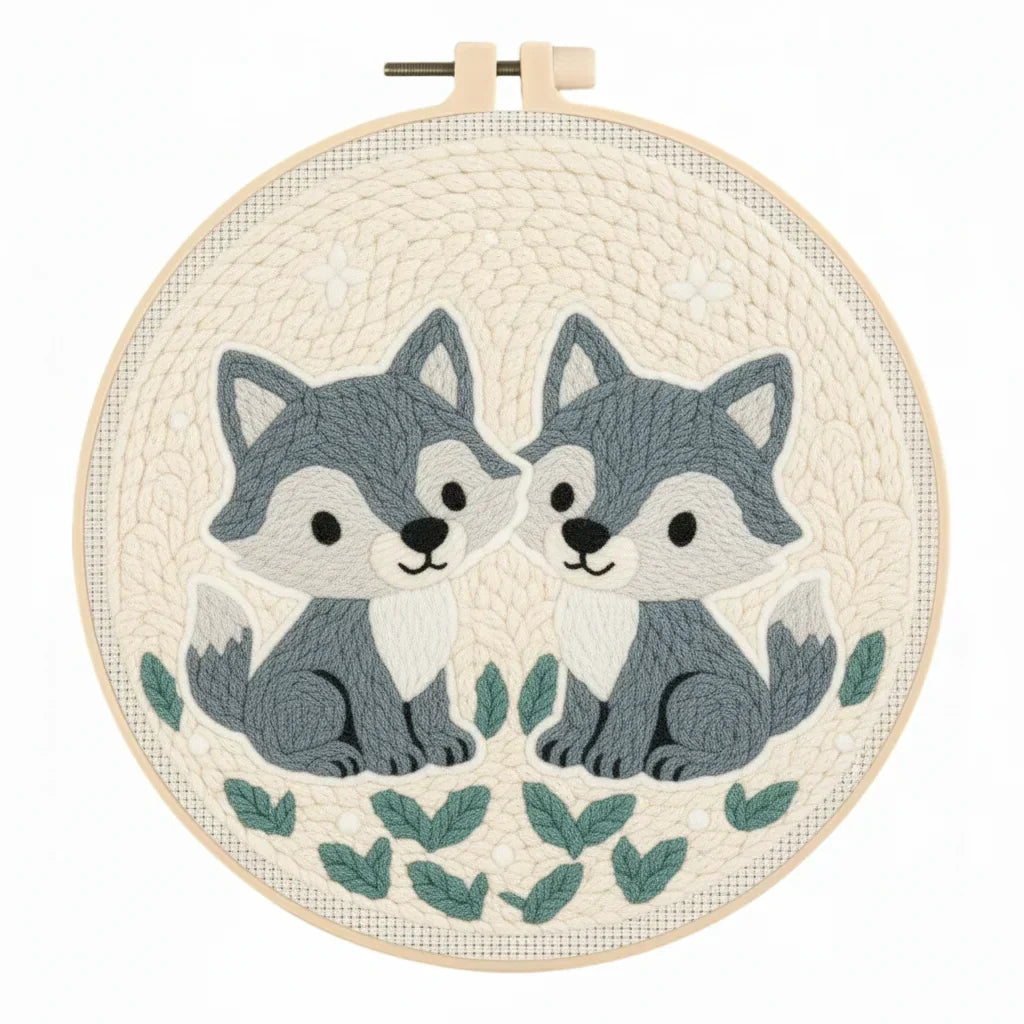 Animal Yarn Painting Hoop - Punch Needle Kit