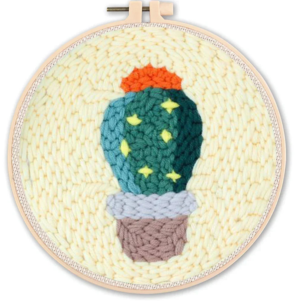 Cactus Hoop - Punch Needle Kit
