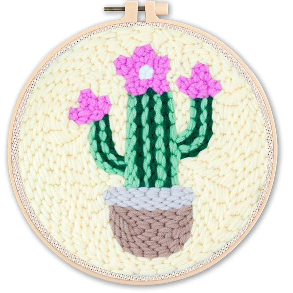 Cactus Pattern - Punch Needle Kit