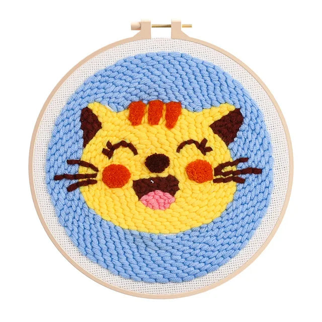 Cat Embroidery - Punch Needle Kit