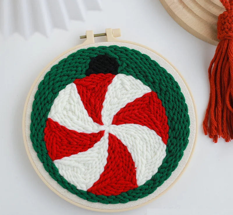 Christmas Peppermint - Punch Needle Kit