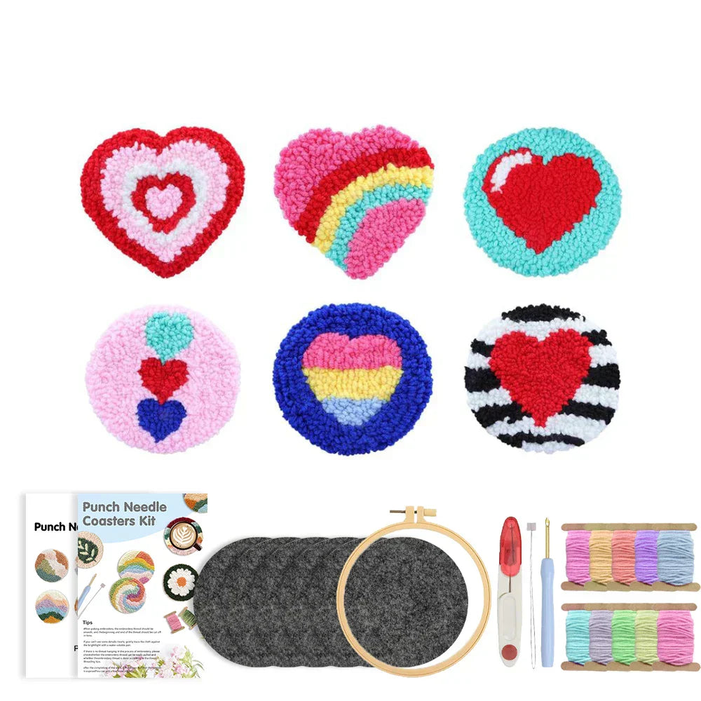Coaster DIY Embroidery - Punch Needle Kit
