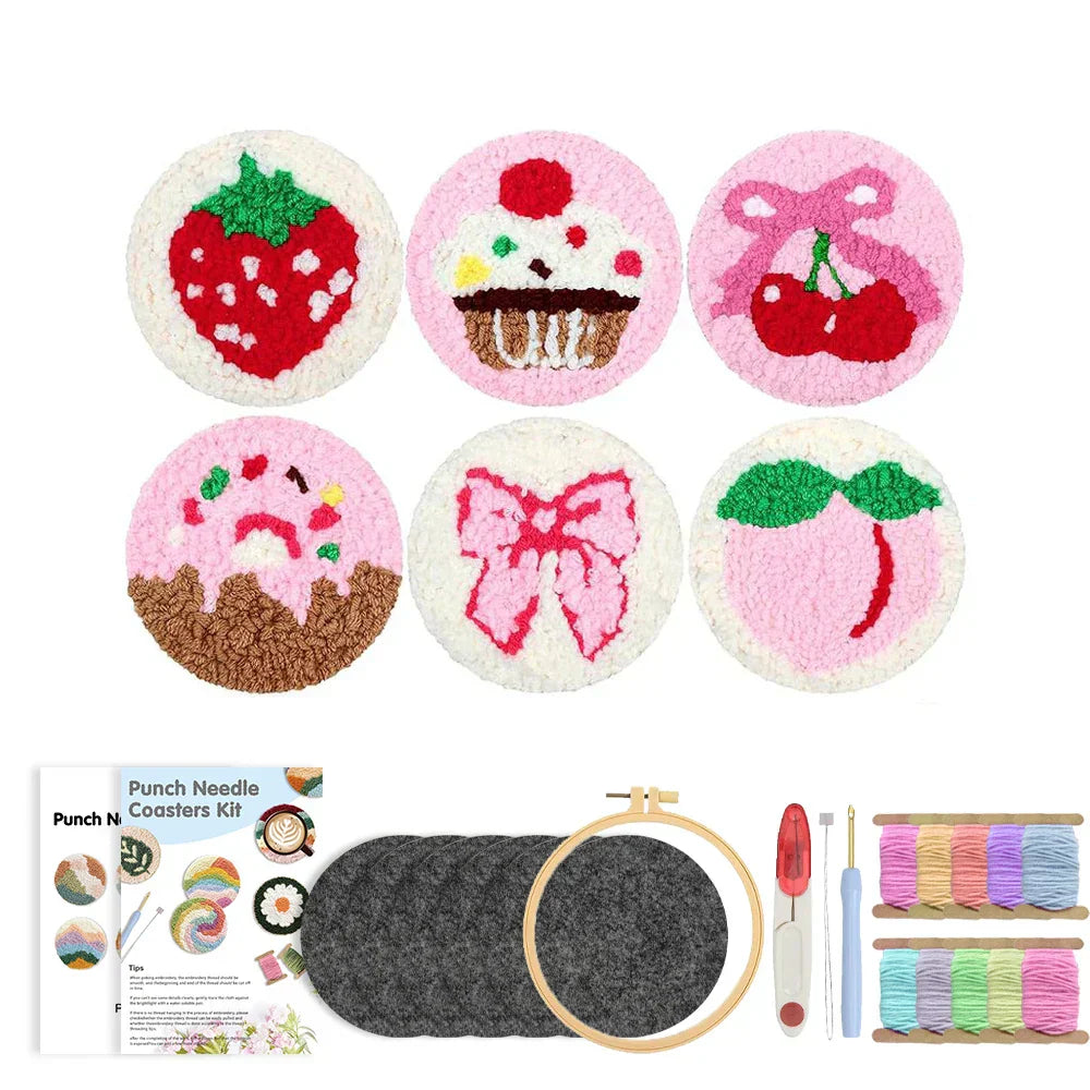 Coaster Embroidery - Punch Needle Kit