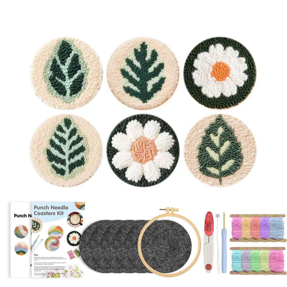 Coasters Yarn Hoop - Punch Needle Kit