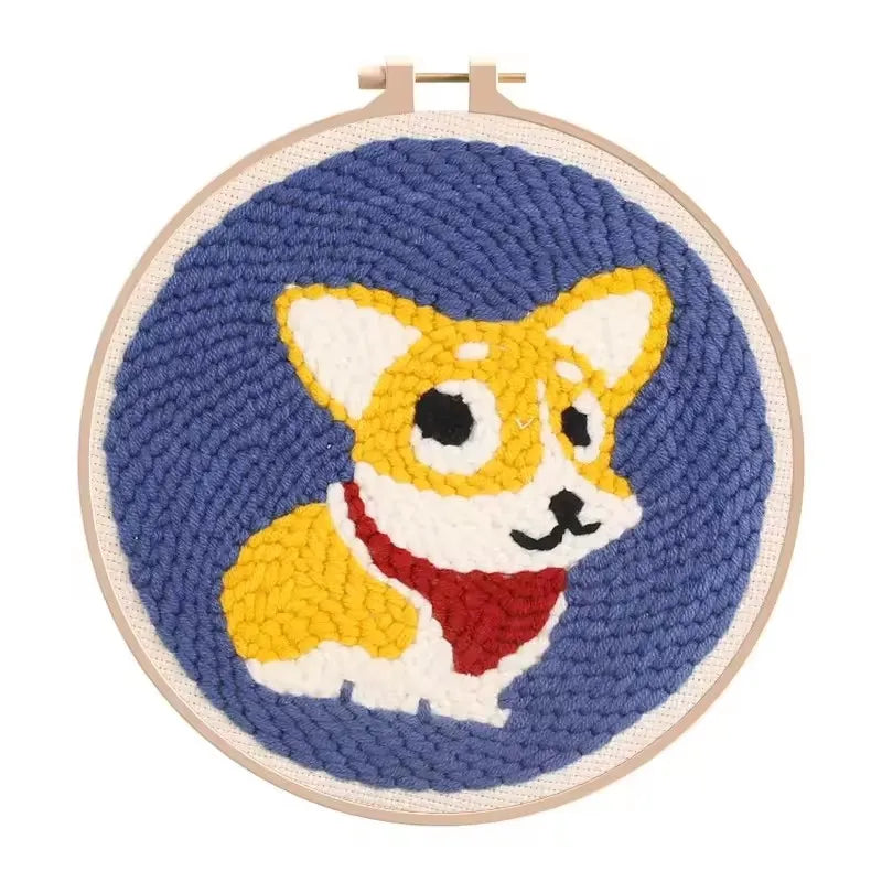 Corgi Dog Starter Set - Punch Needle Kit