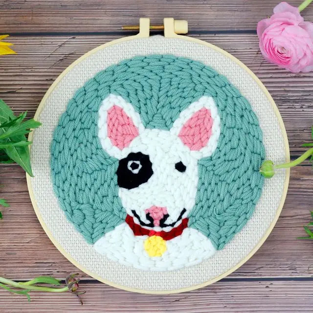 Dog Pattern - Punch Needle Kit