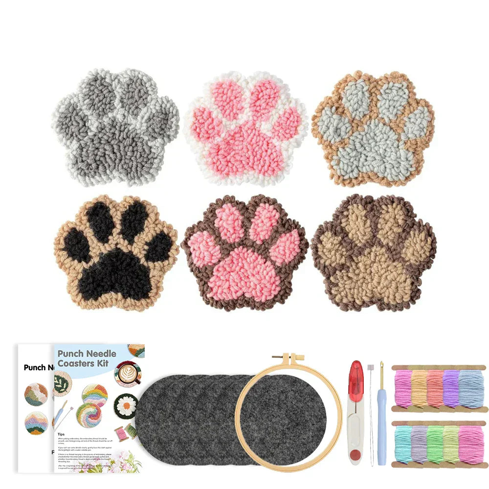 Dog Paw Mats - Punch Needle Kit