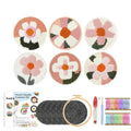 Floral DIY Coasters - Punch Needle Kit