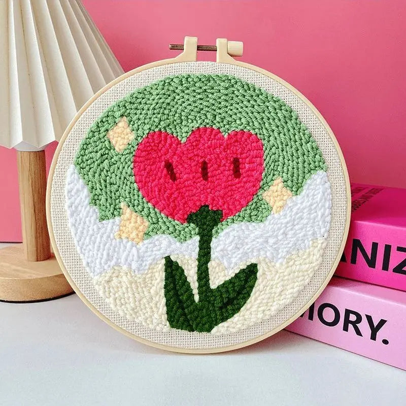 Floral Decor Hoop - Punch Needle Kit