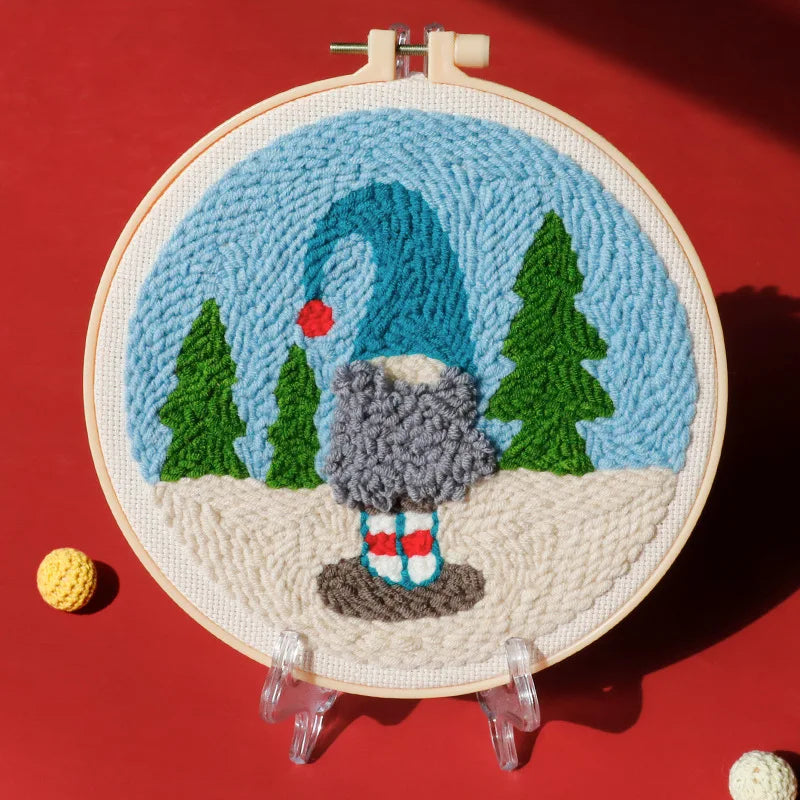 Gnome Christmas - Punch Needle Kit