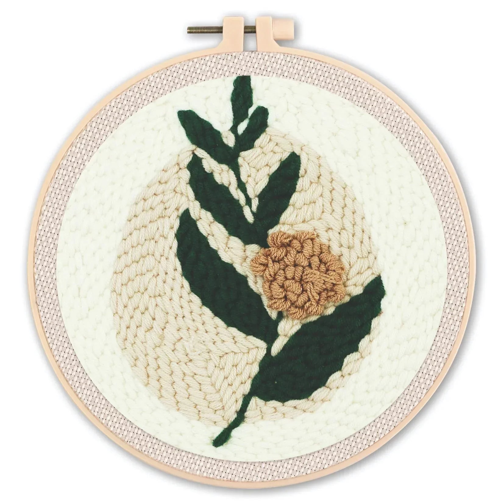 Hoop Yarn Floral Pattern - Punch Needle Kit