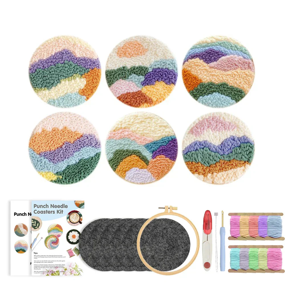 Landscape Coaster - Punch Needle Kit