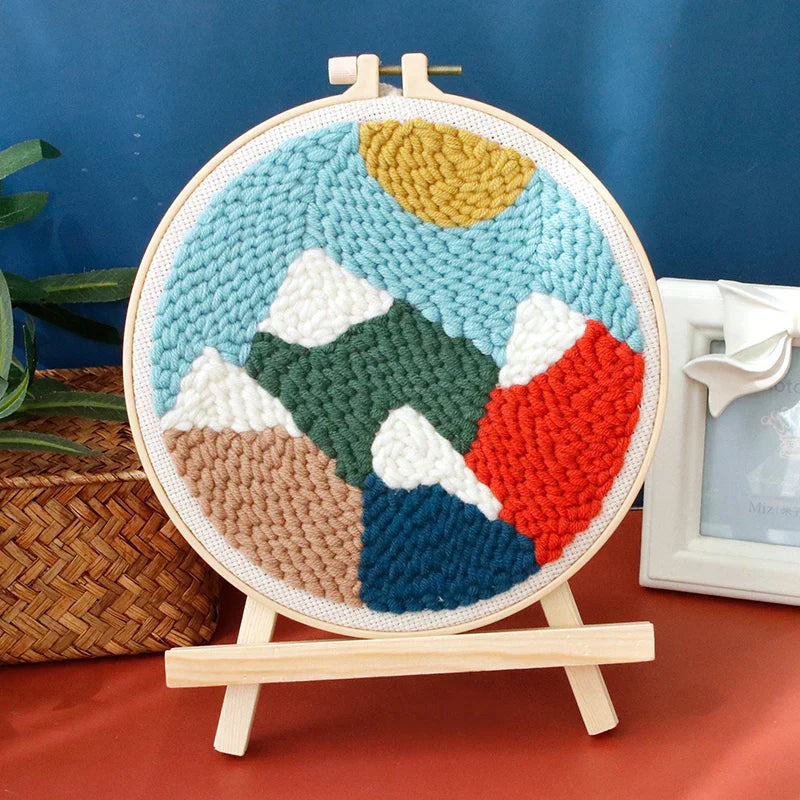 Landscape Embroidery Yarn - Punch Needle Kit
