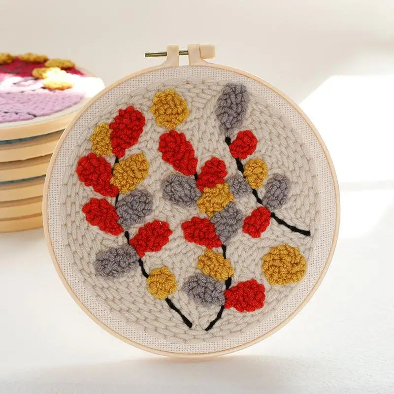 Leaf Embroidery Adult - Punch Needle Kit