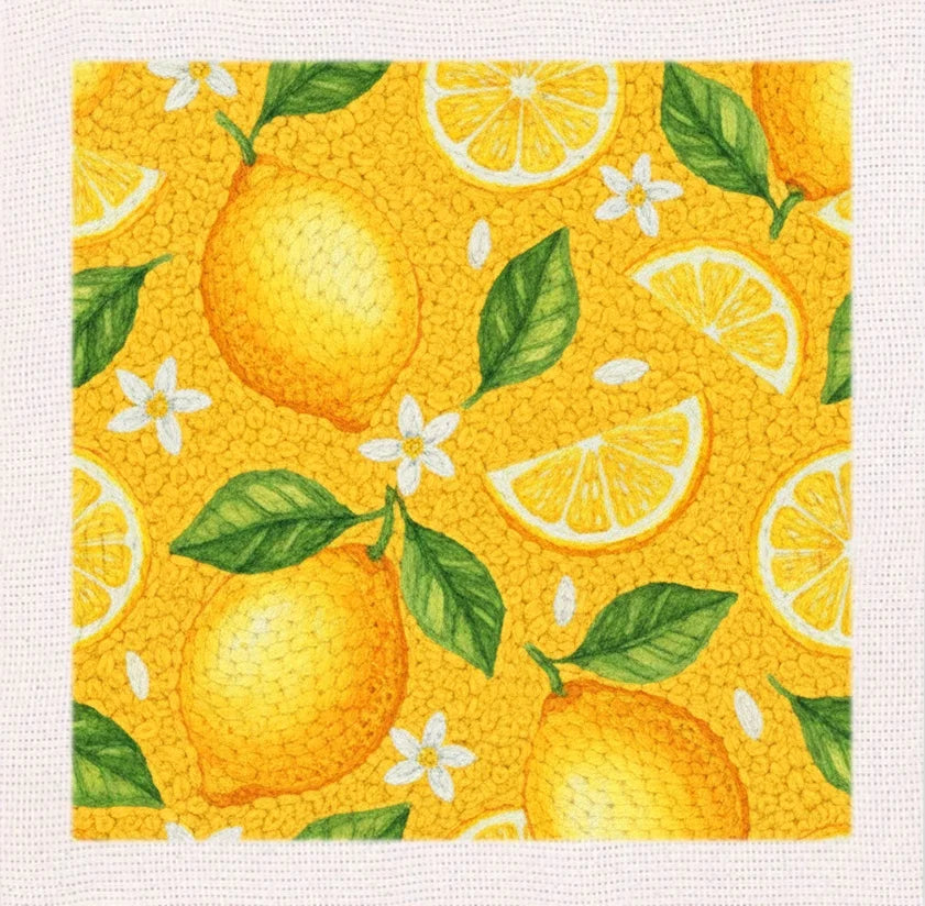 Lemon Floral - Punch Needle Kit
