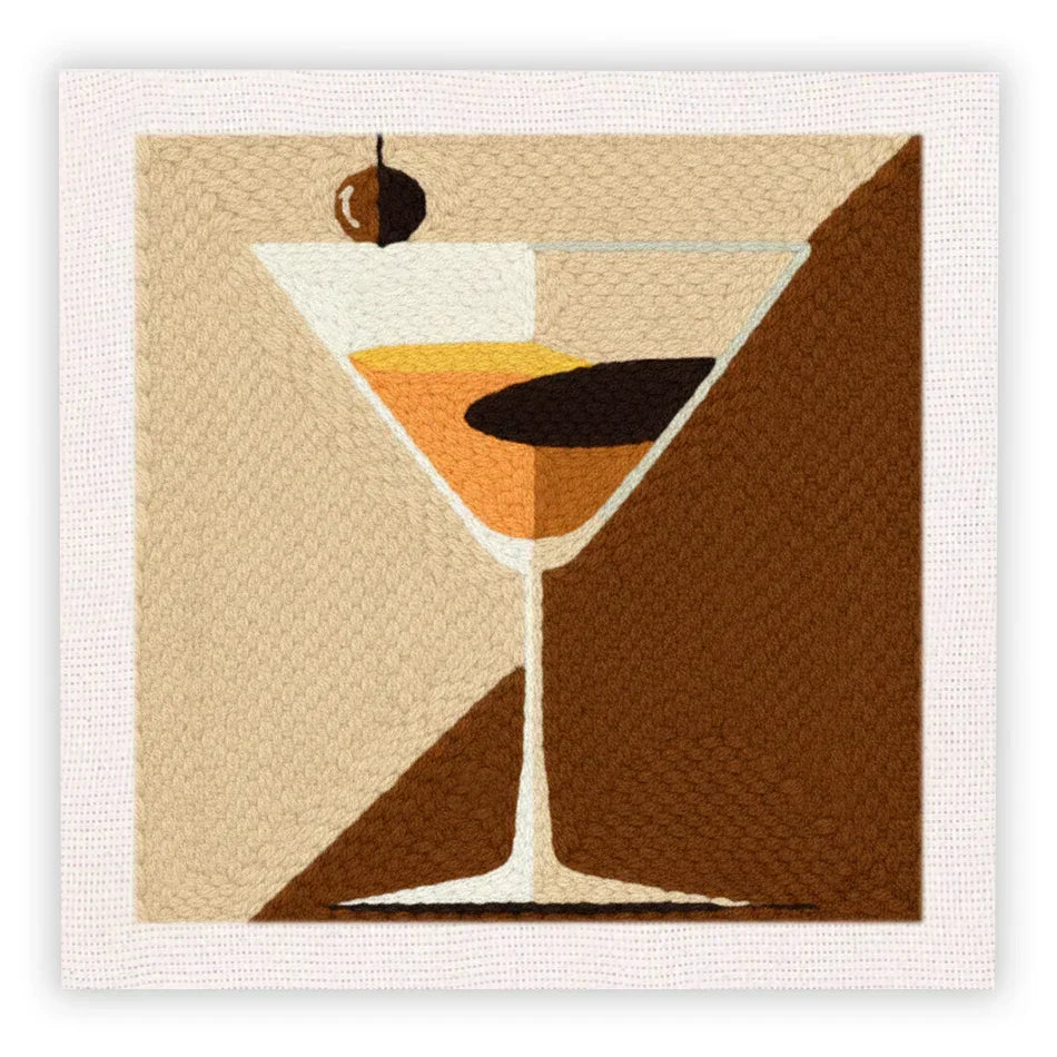 Martini Glass DIY - Punch Needle Kit