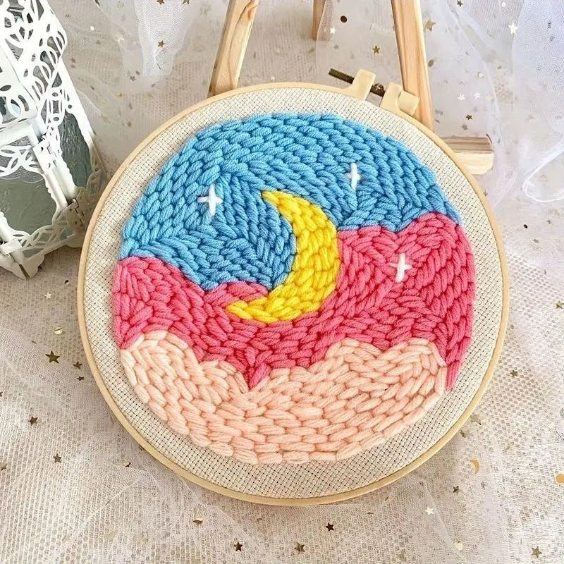 Moonlit Landscape - Punch Needle Kit