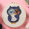 Owl Design Hoop - Punch Needle Kit