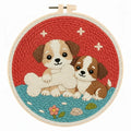 Puppy Yarn Painting - Punch Needle Kit