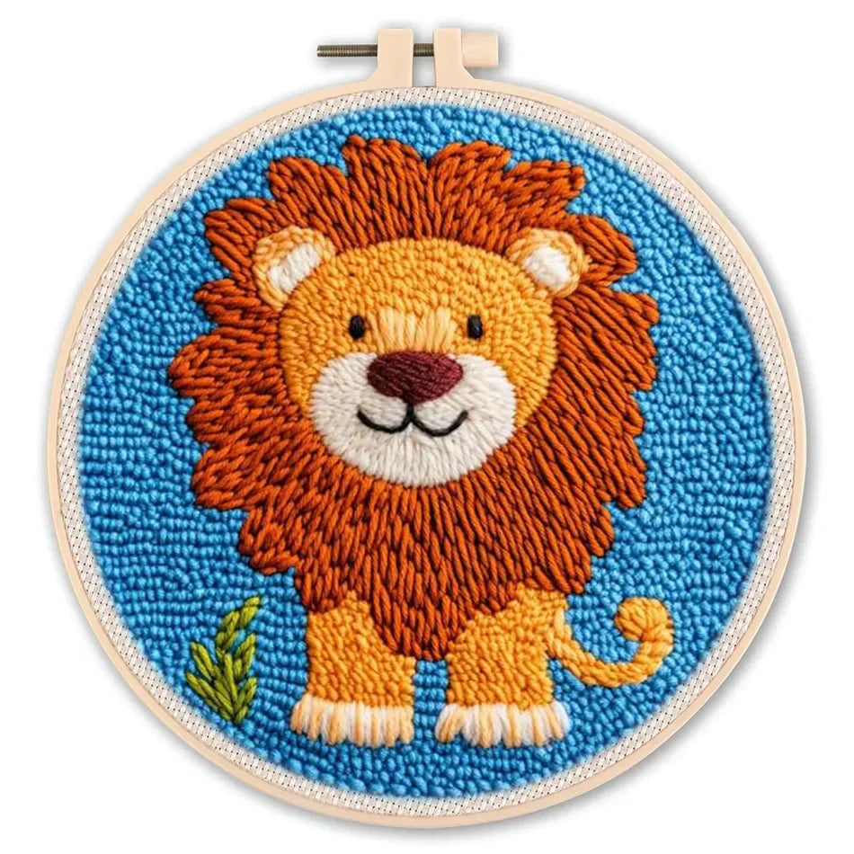 Regal Lion - Punch Needle Kit