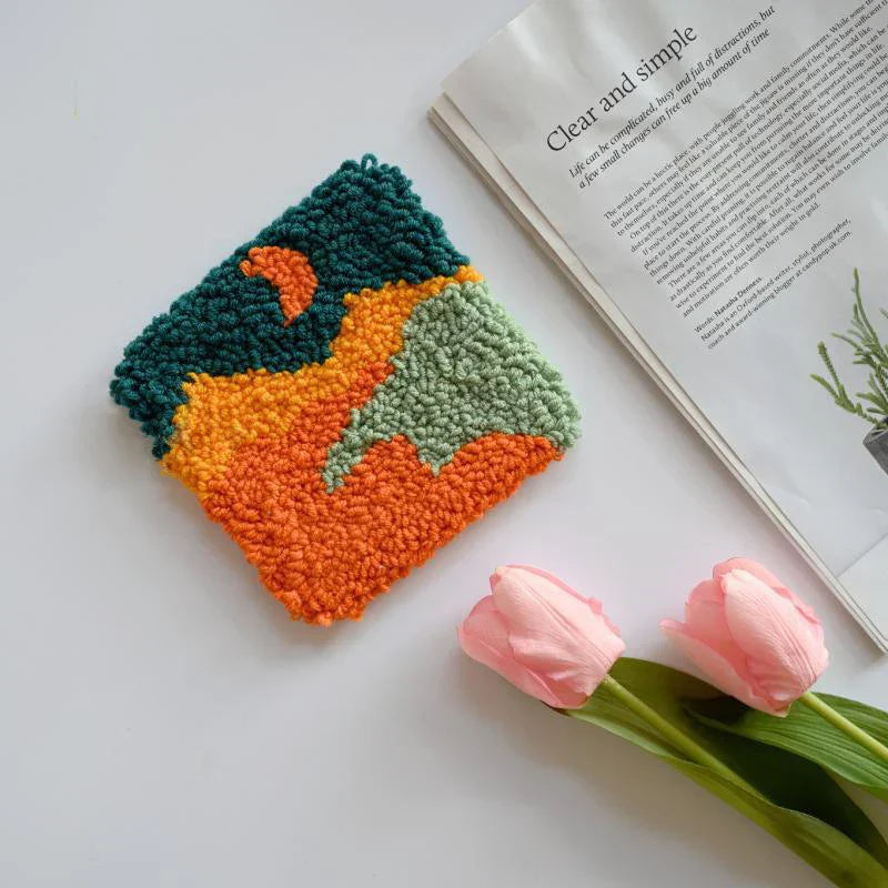 Abstract Landscape DIY Punch Needle Coaster Kit