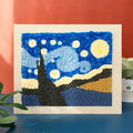 The Starry Night by Vincent van Gogh | 25x30cm | DIY Punch Needle Craft Kit  | 25x30cm