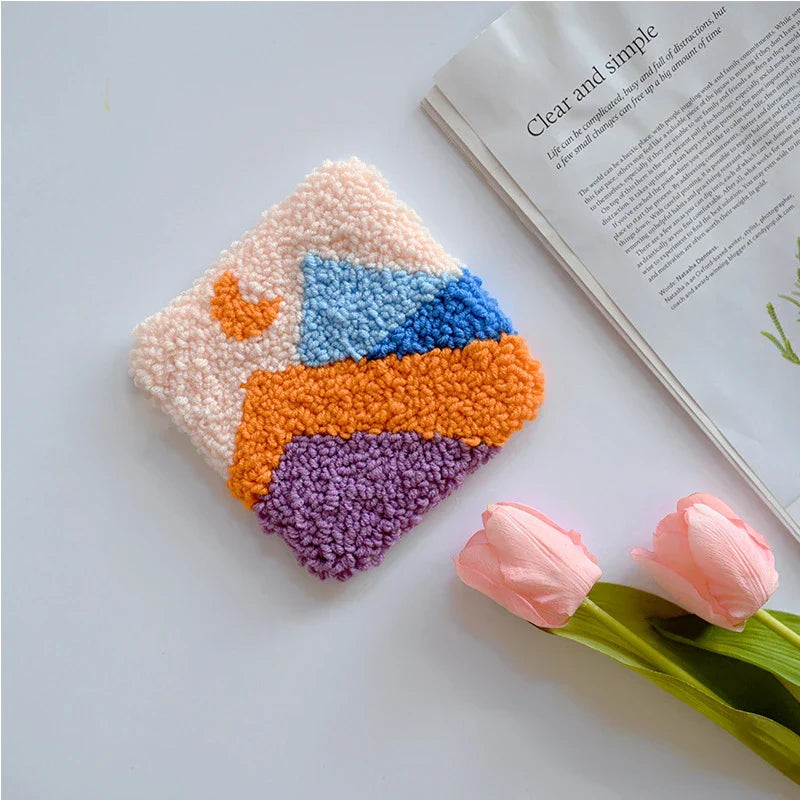 Abstract Landscape DIY Punch Needle Coaster Kit