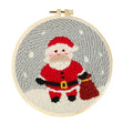 Santa Embroidery Hoop - Punch Needle Kit
