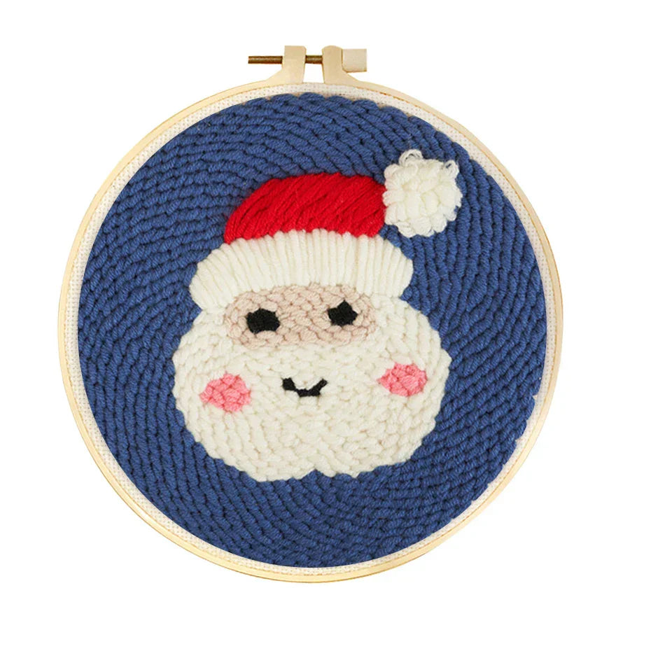 Santa Hoop Christmas - Punch Needle Kit