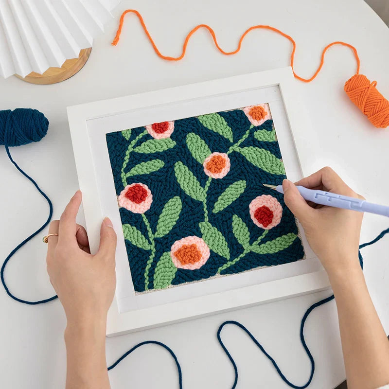 Blooming Joy DIY Punch Needle Craft Kit  | 20x20cm