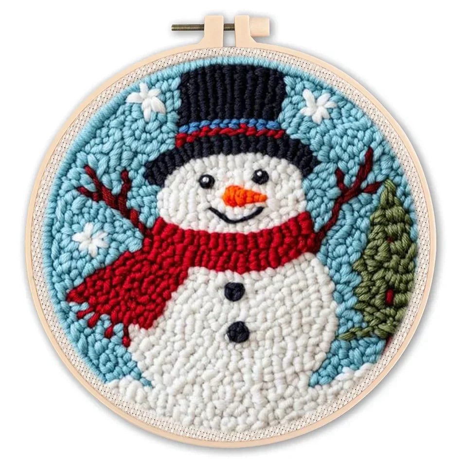 Snowman Christmas - Punch Needle Kit