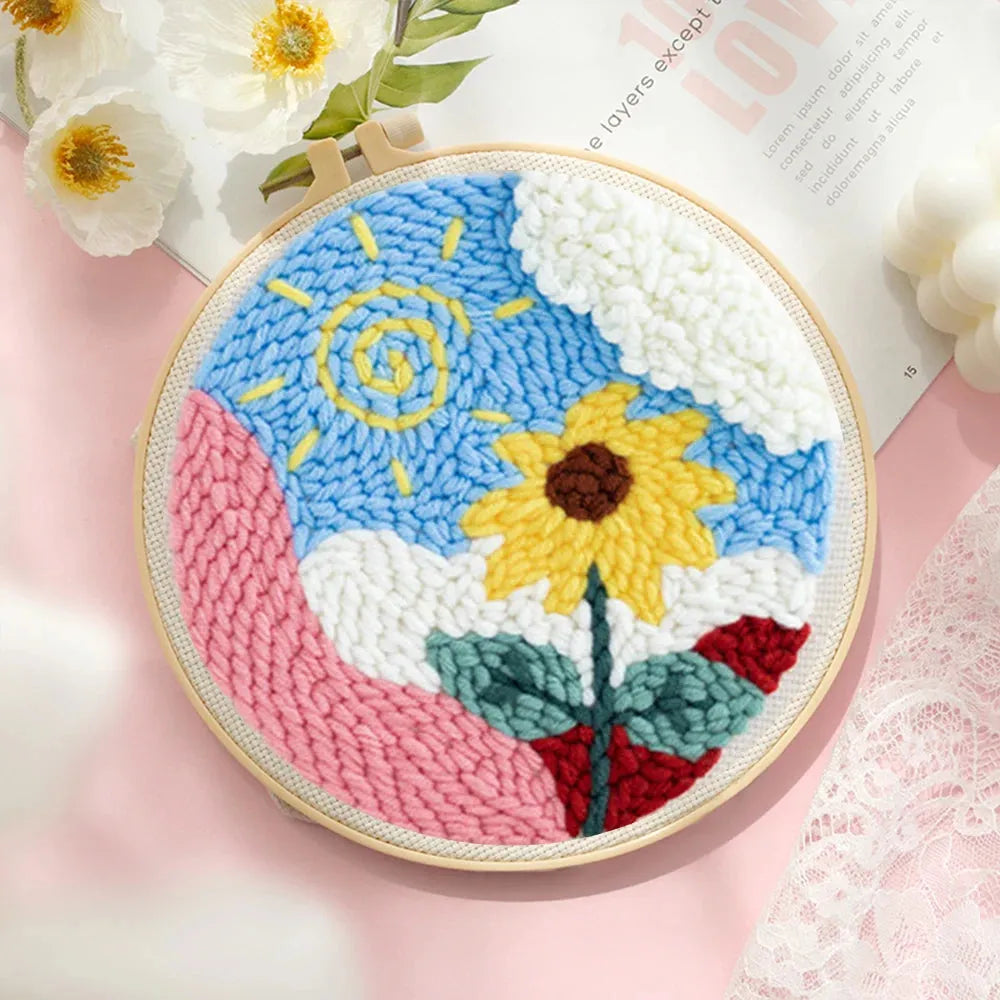 Sunflower Design - Punch Needle Kit
