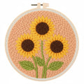 Sunflower Hoop Yarn - Punch Needle Kit