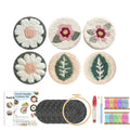 Tufted Flower Coasters - Punch Needle Kit