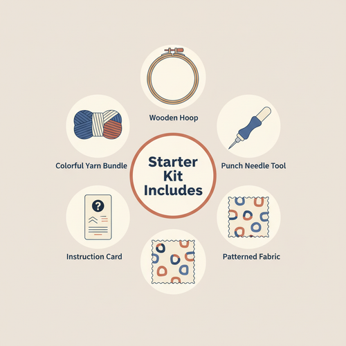 Adult Beginner - Punch Needle Kit  | 20x20cm